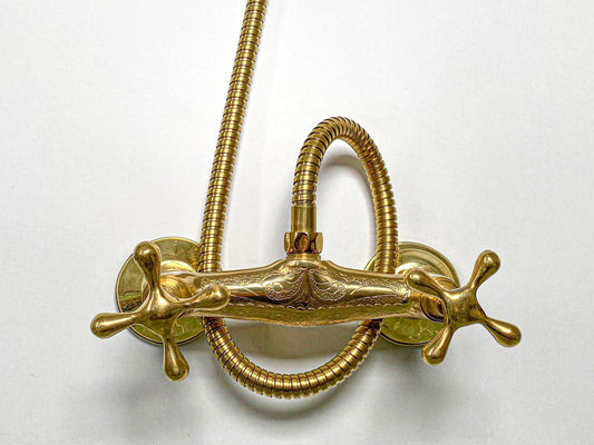 Handmade brass shower systems with rain shower