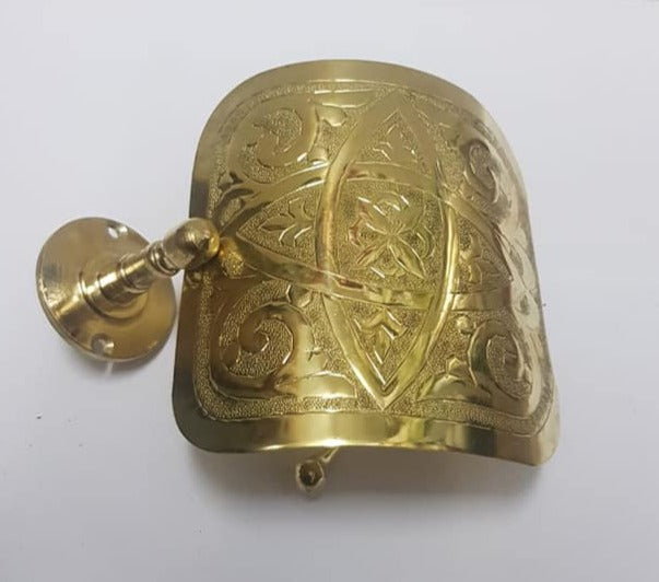 Brass traditional engraved- hammered toilet paper holder - SouthMoroccanCraft