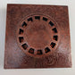 Copper floor drain engraved square shower