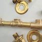 Brass vintage wall mounted bathroom faucet with gold finish