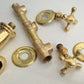 Brass vintage wall mounted bathroom faucet with gold finish