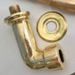 Brass vintage wall mounted bathroom faucet with gold finish